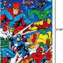 Buffalo Games Marvel - Season's Greeting from The Avengers - 500 Piece Christmas Jigsaw Puzzle - Festive Holiday Puzzles for Adults Precision-Cut Pieces, Winter Artwork