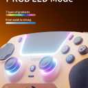 CAWOOSOO Yellow Wireless Controller Compatible for PS5/Pro/Slim/PC, Gradient Color RGB mode & haptic feedback & 1000 mAH battery & 3.5mm Audio Jack & Speaker