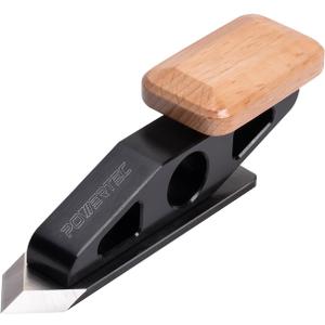 POWERTEC Chisel Plane with Spear Point Blade  Compact Edge Trimming Tool for Woodworking, Plug Trimming, Corner and Joinery Cleanup  Includes Wrench (72163)