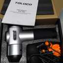 TOLOCO Massage Gun, Muscle Massage Gun Deep Tissue for Athletes with 10 Massage Heads, Electric Percussion Massager for Any Pain Relief, Mothers Day Gifts, Silver
