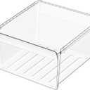 Upgraded DA97-08693B Refrigerator Crisper Drawer Compatible with Samsung Refrigerator Drawers Replacement Parts RS25J500DSR RS261MDRS RS25J500DSG RS25H5000SR Samsung Fridge Drawer Replacement Upper
