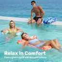 Sloosh 3 Pack 4-in-1 Inflatable Pool Floats - Water Hammock Lounges, Multi-Purpose Swimming Pool Accessories (Saddle, Lounge Chair, Drifter) for Pool, Lake, Outdoor, Beach, 26.7 x 46"