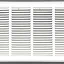 24" W x14 H Stamped face Steel Filter Return Grille White Powder Coating with Frame Overall Outside Dimension 26.6"x16.6" (Fits 24" x 14" Duct Opening)