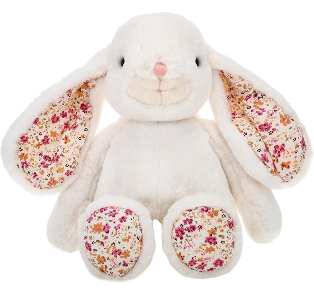 DILLY DUDU White Bunny Rabbit Stuffed Animal Plush Toy Best Gifts 14-Inch