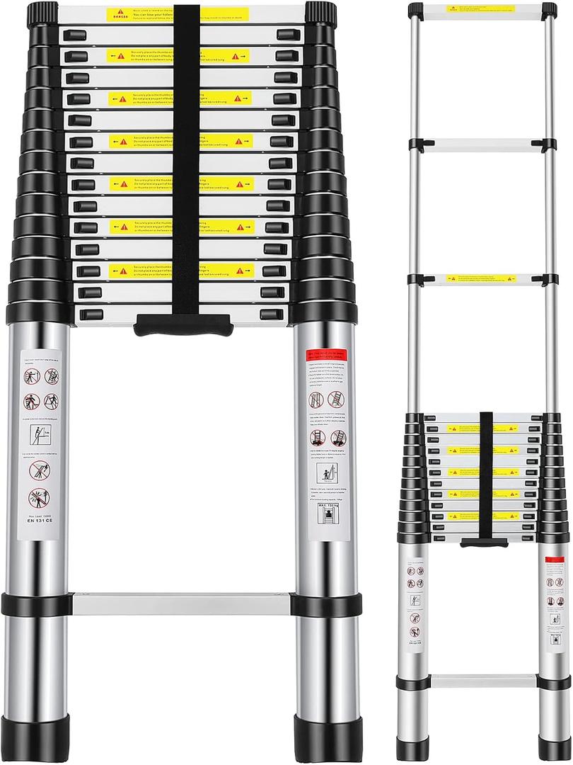 20.3 FT Telescoping Ladder for Home RV,Collapsible Extension Ladder 330 lbs