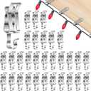 FONUNO Christmas Lights Clips Metal Christmas Lights Gutter Hooks Outdoor Seasonal Gutter Clips for Shingles Roof Holiday Decoration (200 PCS)