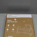 Wooden Baby Doll Crib Set, Baby Doll Bed Toys for 18 Inch Dolls, with Bedding and Canopy, Baby Doll Furniture Accessories