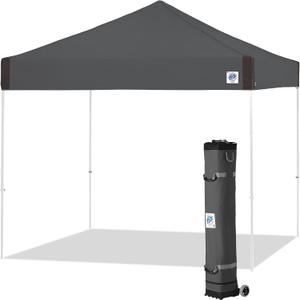 E-Z UP Pyramid Instant Shelter Canopy 10' x 10', Steel Grey