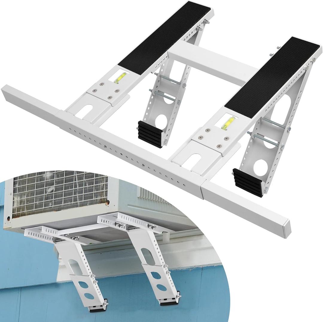 getlstub Air Conditioner Support Bracket, Adjustable Window AC Bracket, No Drilling, Heavy Steel Air Conditioner Stand Fit Most Single and Double-Hung Windows, Hold Up to 220lbs