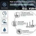 #8 x 1/2" Sheet Metal Screws 500PCS 410 Stainless Steel Truss Head Fast Self Tapping Screws by SG TZH