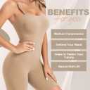 Ellareese Strapless Shapewear Bodysuit Butt Lifter Body Shaper for Women Under Dress Tummy Control full Body Shapewear (Beige, M)