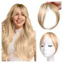 Bangs Hair Clip in Bangs Fringe with Temples Hairpieces for Women Hair Bangs Extension for Daily Wear (22T#)