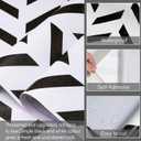 Black and White Peel and Stick Wallpaper Striped Wallpaper Herringbone Contact Paper Self Adhesive Waterproof Vinyl Roll for Bathroom Kitchen Backsplash Cabinets A Set of 17.3"x480"