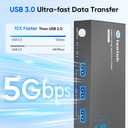 USB 3.0 HDMI KVM Switch 1 Monitors 2 Computers, 4K@60Hz KVM Switches for 2 Computers Sharing Monitor Keyboard Mouse Hard Drives Printer, with EDID Adaptive, 2USB Cable and Controller