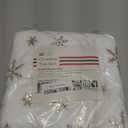 Mr. Pen White Faux Fur Christmas Tree Skirt, 36 inches, Gold Snowflakes