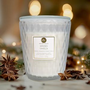 Diamante Holiday Candle Collection Variation, Holiday Pomander, 21 oz, 3 Cotton Wicks, Large Glass Jar