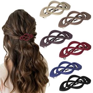 6 Pack Vintage French Barrette Hair Clips, Hair Accessories for Women, Strong Hold No Slip Styling