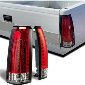 HECASA LED Tail Lights Compatible with 1988-2000 Chevy Silverado GMC Suburban Tahoe Sierra C/K 1500 2500 3500 w/o Bulbs Red Brake Lamps Pair Taillights Replacement for GM2800104 GM2807101