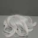 White Bob Wig With Bangs 12 Inch Short Bob wig for Women Short Bob Wigs Synthetic Fiber Bob Wigs and Halloween Cosplay Wig for Daily Life Colorful Wigs With One Cap (White)