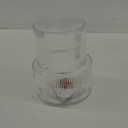 Ribbed Glass Vase, Flower Vase, Fluted Clear Vases for Flowers, Modern Vases for Living Room, Dining Table, Entryway, Shelf, Wedding, Office, Coffee Table, Birthday, 7.5 Inches (Large)