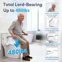 Toilet Safety Rail, Heavy Duty Foldable Toilet Handrail, Aluminum Alloy Support Up to 480LBS Perfect for Elderly Senior Handicap Pregnant