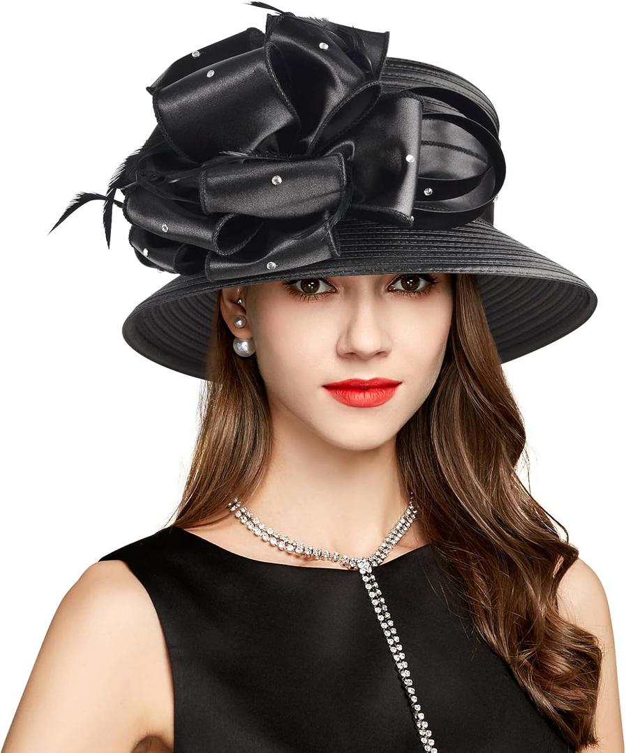 2026 Bucket Hats for Women Ladies Girls, Autumn Spring Sun Hat Fascinator for Derby Kentucky Church Bridal UV Protection