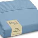 Royale Linens Fitted Sheet California King - Ultra Soft 1800 Brushed Microfiber - Hotel Luxury Bottom Sheets - Wrinkle Free & Fade Resistant - Deep Pocket Fitted Sheet Only (King Cal, Lake Blue)