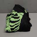 Wish Care Adult Women Glow in the Dark Skeleton Costume, Zip Up Hooded Mens Skeleton Onesie Jumpsuit for Halloween Costume,  Size L