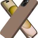 for iPhone 15 Case Liquid Silicone Slim Shockproof Protective Cover 6.1 Inch Anti-Scratch Drop Protection,Light Brown