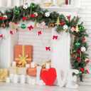 Christmas Ornaments Balls - 30 Pcs 2.4 Inch Shatterproof Plastic Christmas Balls Sets, Red Green & White Small Christmas Tree Ball Hanging Ornaments for Holiday Wreath Party Christmas Tree Decor (D)