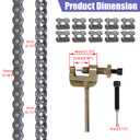 35 Roller Chain 3 Feet 95 Links with Chain Breaker Replacement for Go Kart Cart Mini Bike Bicycle Dirt Bike Motorcycles Powersports Accessories Parts with 35 Chain Master Links Connecting Link