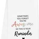 Inspirational Towels Gifts for Women Men, Motivational Towels for Kitchen Bathroom Decor, Sometimes You Forget Your Awesome Decoration Gifts (16x24 inches), Medium