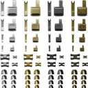 SHRJ 80Pcs Metal Insertion Pin Set Zipper Repair Kit Latch Slider Retainer, Zipper Sewing Accessories Open-End Bottom Top Stops for Jacket, Coat, Backpack, Handbag, Jeans, 4 Sizes