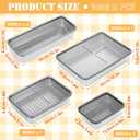 6 Pack Cheese Bacon Container for Refrigerator - Bacon Keeper for Refrigerator Airtight with Lids - 304 Stainless Steel Deli Meat Containers for Fridge - Stackable Fridge Organizer Fruit Storage