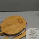 ZUJJAFY Tortilla Press 10 Inch Bamboo Tortilla Maker with 100 Parchment Paper, Mexican Tortillera Presser Homemade Tortillas Pataconera Dough Press (Round)