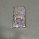 EYZUTAK Case for Samsung Galaxy S24 Ultra, Colorful Retro Oil Painting Flower Laser Glossy Pattern Cute Curly Wave Edge Exquisite Phone Cover Stylish Durable TPU Protective Case for Girls Women - Pink