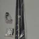 Black Curtain Rods for Windows 30 to 45 Inches with Brackets, Decorative 5/8 Inch Diameter Single Window Curtain Rod Set for Room Divider, Bedroom, Living room, Kitchen, Bathroom