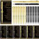 Feifeiya 25 Sets 40th Birthday Party Favors for Guests Black Gold Awesome Ballpoint Pens with Thank You Cards Appreciation Gifts for Women Men Birthday Souvenirs Anniversary Party Supplies