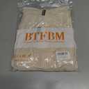 BTFBM Casual Fall Tops for Women 2025 Long Sleeves Solid Shirts Crew Neck Loose Fit Work T Shirt (Beige, XXL)
