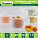 Freshware Food Storage Containers [50 Set] 16 oz Plastic Deli Containers with Lids, Slime, Soup, Meal Prep Containers | BPA Free | Stackable | Leakproof | Microwave/Dishwasher/Freezer Safe