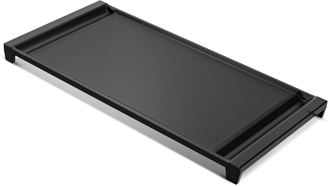 Upgraded WB31X24738 Cast Iron Griddle Replacement for GE Gas Stove, 19.5"×9" Heavy Duty Stove Top Center Griddle, WB31X49806 Cast Iron Pan