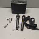 Karaoke Machine with 2 Wireless Microphones Portable Bluetooth Karaoke Machine for Adults Kids DSP Chip Karaoke Speaker with LED Lights Supports TWS TF Card USB AUX in (Black)