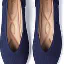 Semwiss Women's Ballet Flats Comfortable Casual Dressy Shoes Work Office Shoes Pointed Toe Flats Navy Size 10