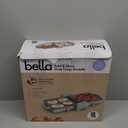 Bella 10"x 20" Ceramic Fold-n-Store Dual Temp Griddle, Fits-anywhere Kitchenware, EverGood Ceramic Nonstick Coating, 2 Temperature Zones up to 400F, Dishwasher Safe Drip Tray, 1500 Watt, Seaglass