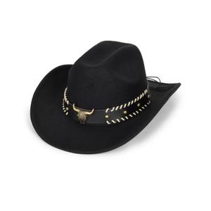 Western Cowboy Hat for Men Women Classic Roll Up Fedora Hat with Buckle Belt(Size:S-M)