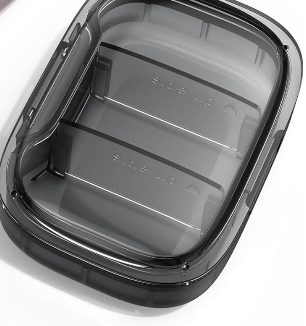 2 Pack 3 Compartment Small Pill Box, Moisture Proof Pill Case, Travel Pill Organizer for Pocket Purse, Daily Portable Medicine Vitamin Box, Fish Oil Box, Supplement Box (Black)