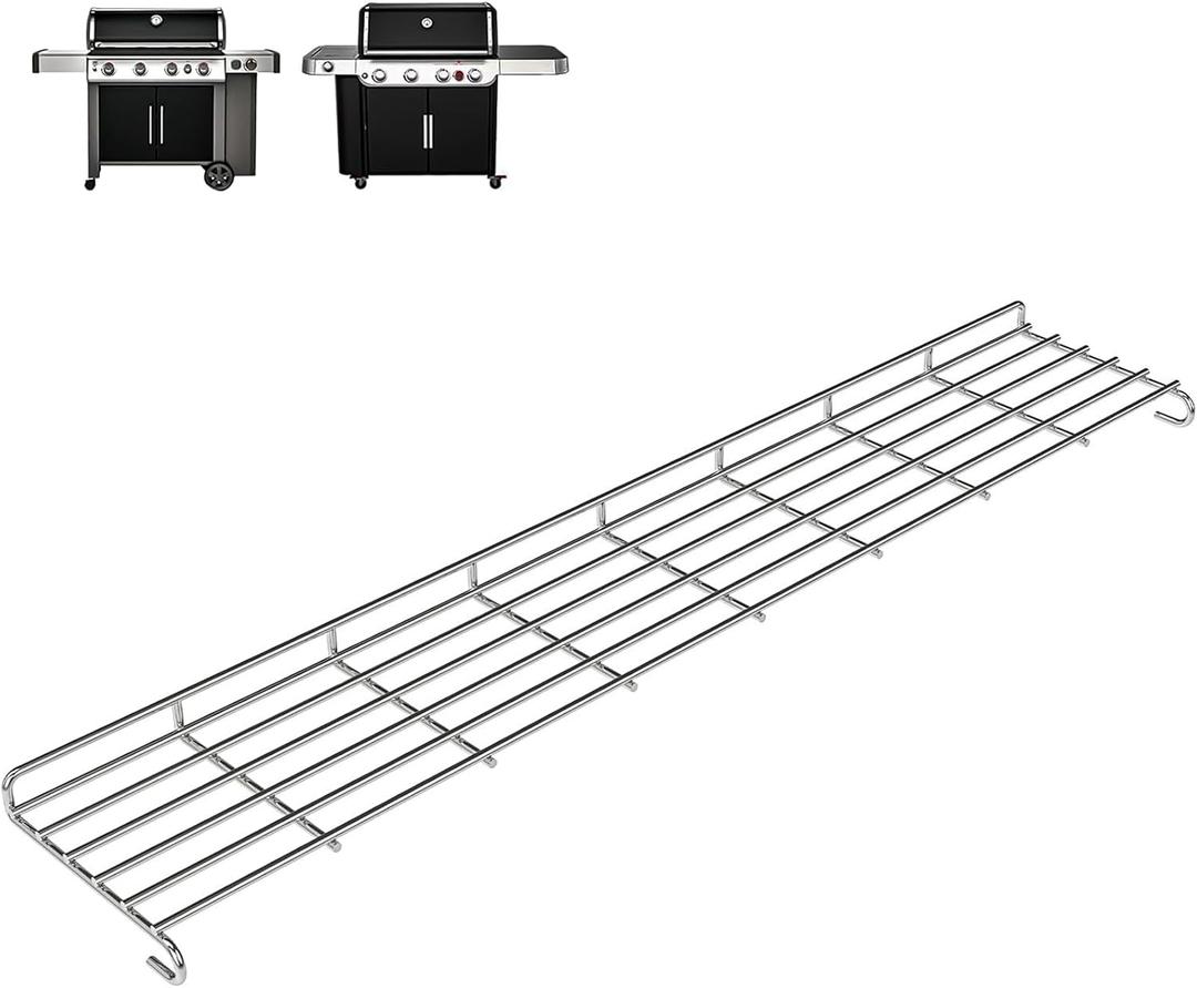 Warming Rack for Weber Genesis II 400 Gas Grills Genesis II E-410/435, Genesis II S-410/435, Genesis II SE-410, Stainless Steel 32.6 Inch Upper Rack Replacement for Weber 66045 Grill Warming Rack