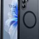CANSHN Designed for Samsung Galaxy A16-5G Case [Full Camera Protection] [Compatible with Magsafe] Translucent Matte Back Protective Phone Cover, Black