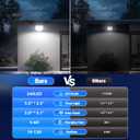 Onforu Solar Lights Outdoor, 240 LED 3000LM Motion Sensor Outdoor Lights with Remote, IP65 Waterproof Solar Flood Light for Outside, Dusk to Dawn Wall Light for Garage, Patio, Yard, 2 Packs