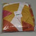 GzLeyigou Orange Pink Round Fitted Tablecloth Elastic Edged Floral Table Cover Waterproof Wipeable Table Cloth Tablecloth Fits Tables up to 45"-56"